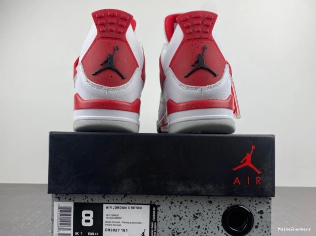 MaikeSneakers Air 4 Cement Jordan Red DH6927-161 0807